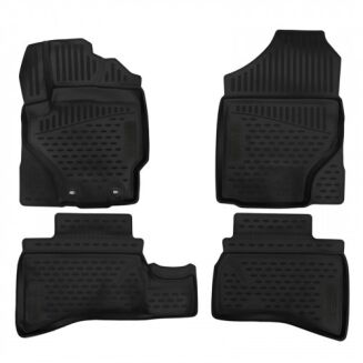 3D Rubber Tray Floor Mats Tailored for Toyota Aqua 11-14