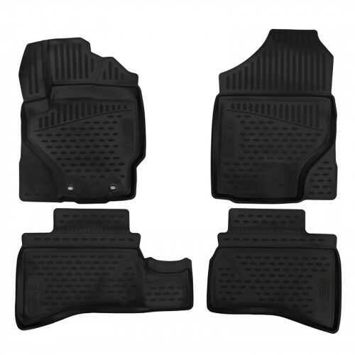 3D Rubber Tray Floor Mats Tailored for Toyota Aqua 11-14