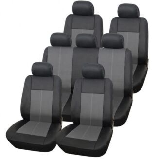 Universal Leather Look Milan Style 13 Piece Seat Cover Set for 7 Seaters