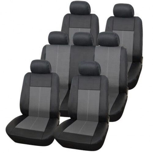 Universal Leather Look Milan Style 13 Piece Seat Cover Set for 7 Seaters