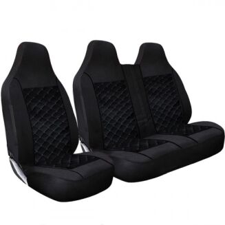 2+1 Piping Square Quilting Van Seat Covers