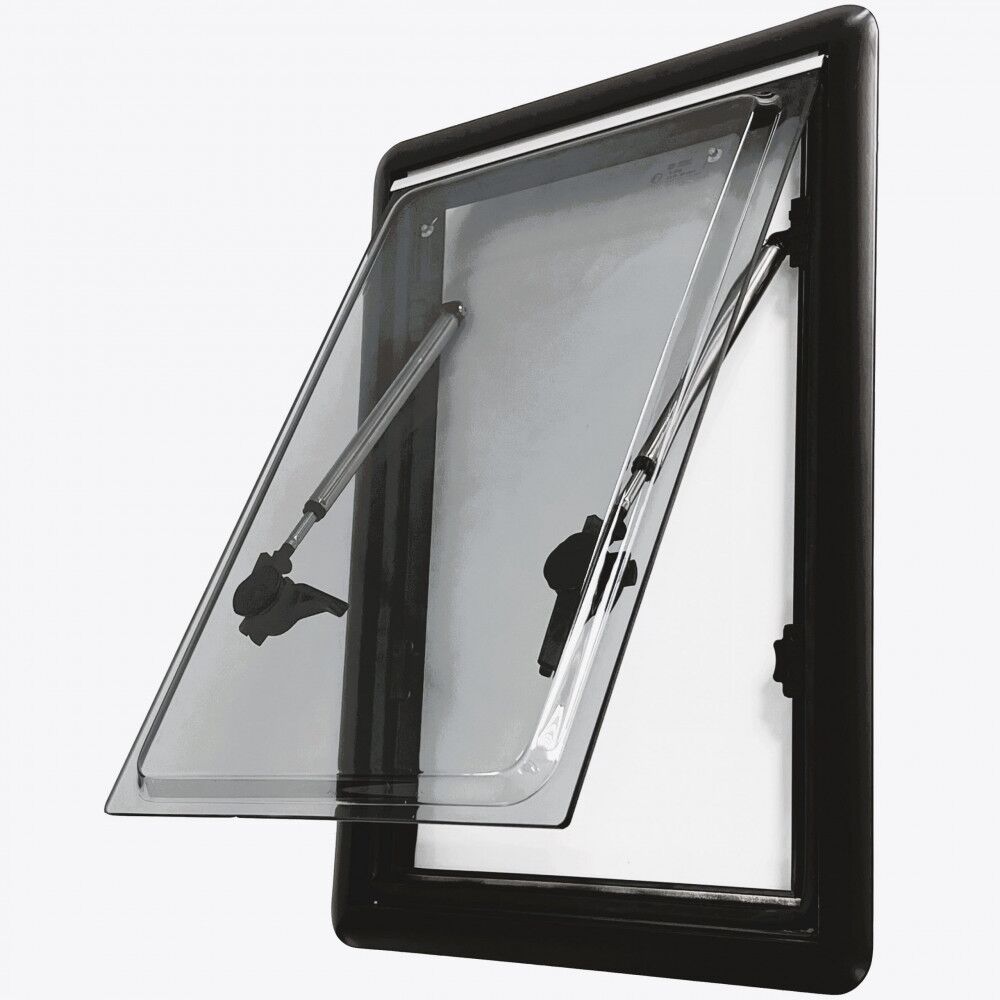 Top Hinged Cassette Camper Window with Black out Blinds and Fly Net Screens