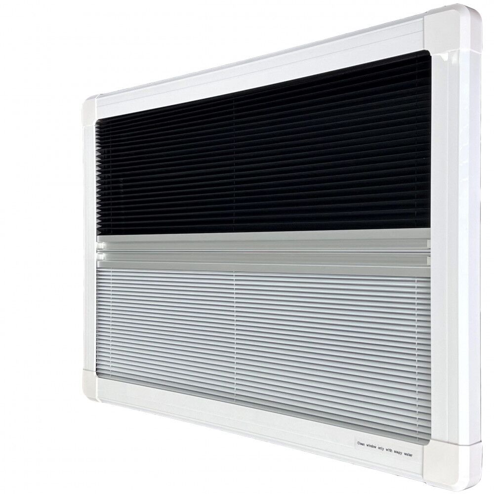Top Hinged Cassette Camper Window with Black out Blinds and Fly Net Screens