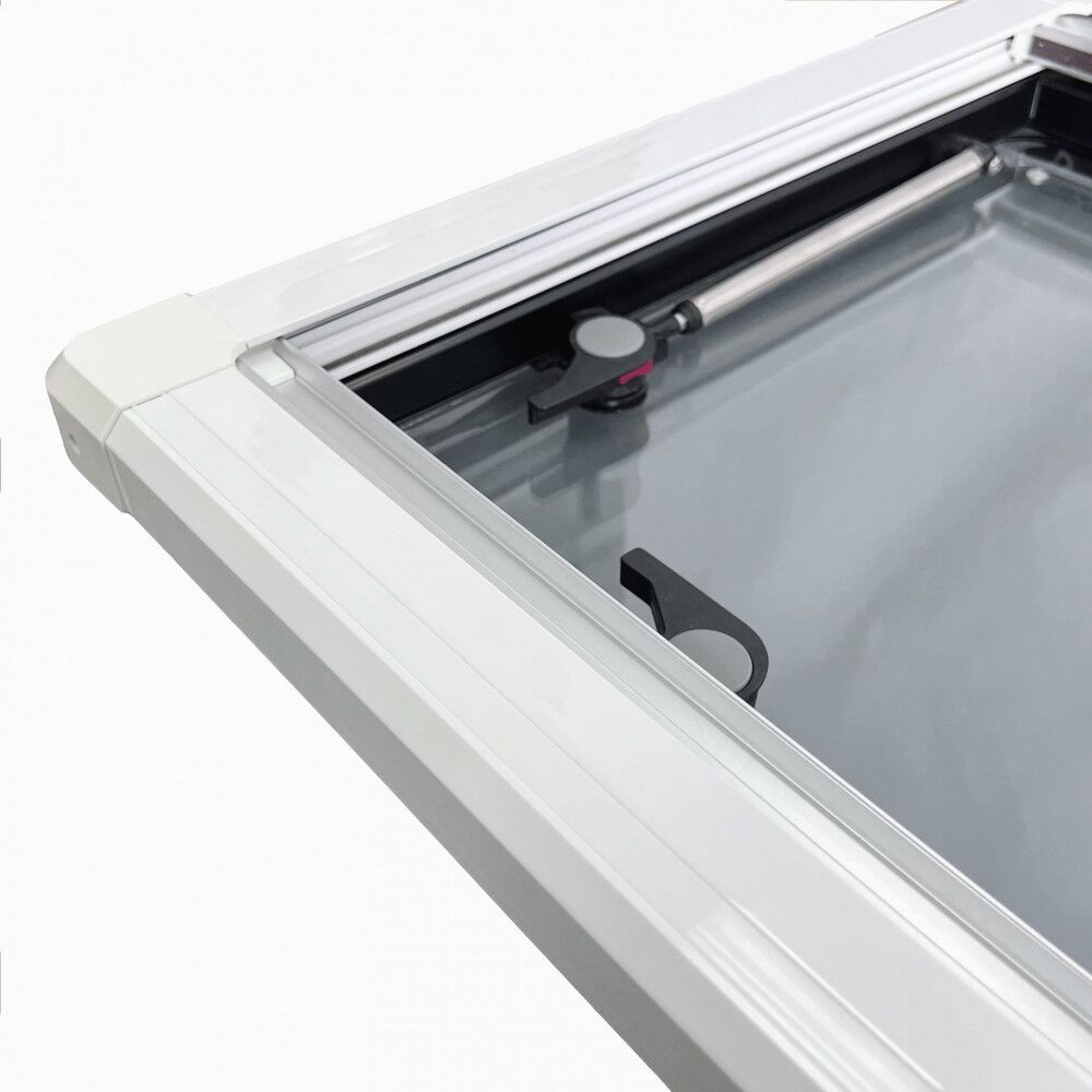 Top Hinged Cassette Camper Window with Black out Blinds and Fly Net Screens