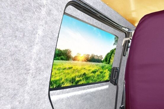 Light Grey Silver 4 Way Stretch Carpet Van Lining