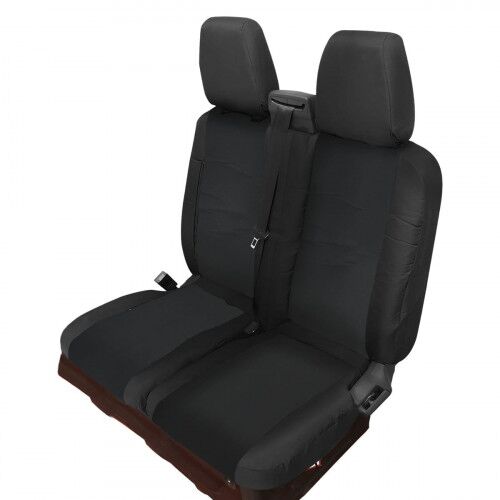 FULLY TAILORED BLACK POLYESTER SEAT COVERS for FORD TRANSIT CUSTOM 2013-21