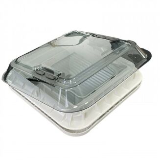 LED Sky Light Crystal Dome Roof Vent Shower Hatch for Camper, Caravan 580x580mm