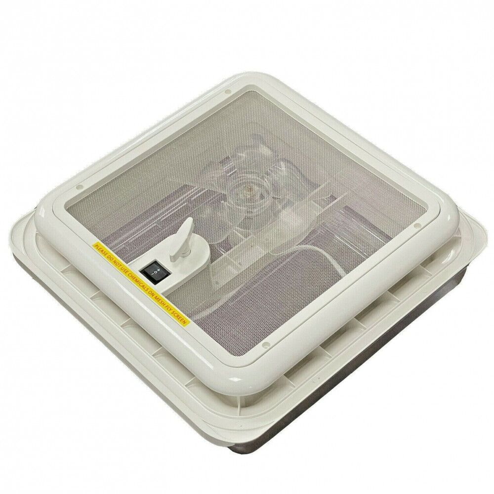 Roof Vent Sky Light 12v Crystal Dome Shower Hatch Camper / Caravan 360x360mm