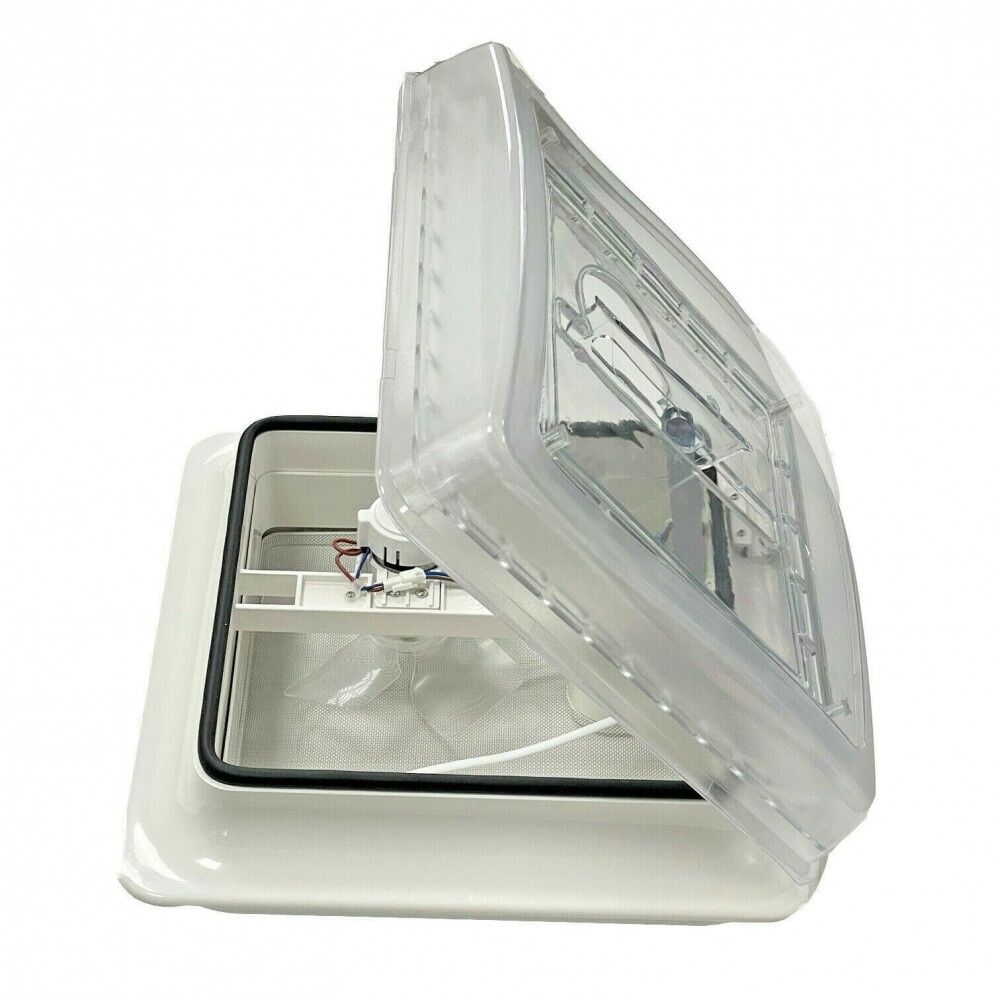 Roof Vent Sky Light 12v Crystal Dome Shower Hatch Camper / Caravan 360x360mm
