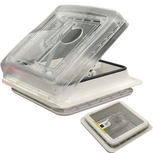 Roof Vent Sky Light 12v Crystal Dome Shower Hatch Camper / Caravan 360x360mm