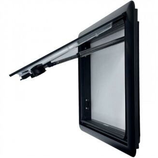 Top Hinged Flush Cassette Camper Flat Window with Black out Blinds and Fly Net Screens