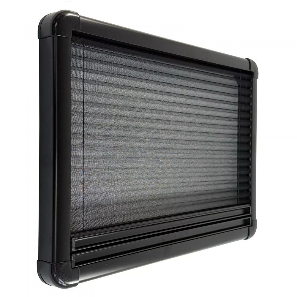black campervan blind fly net
