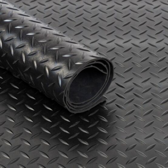 checker plate rubber matting roll flooring main