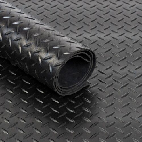 checker plate rubber matting roll flooring main