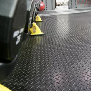 checker rubber flooring gym