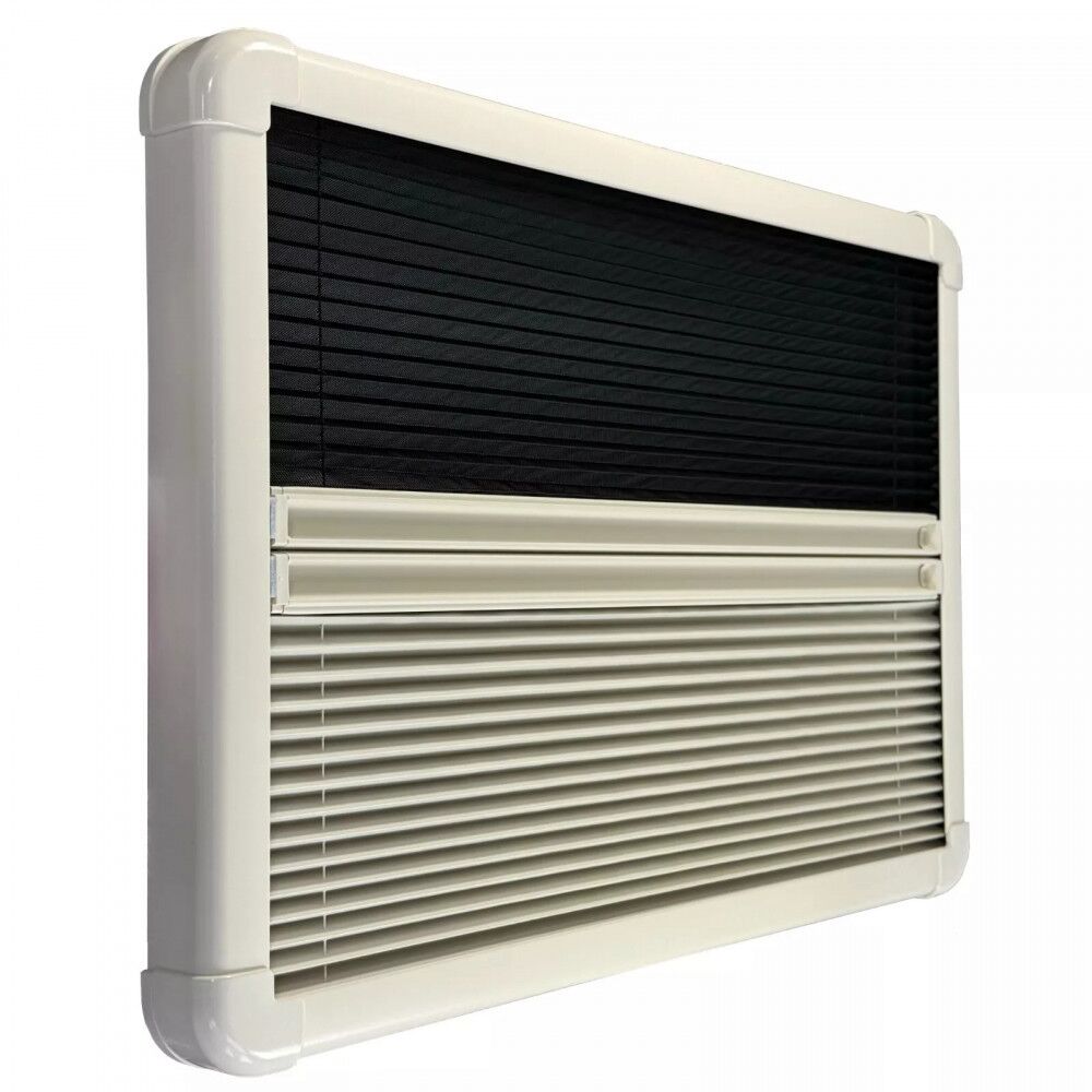 smoke beige campervan blind blackout flynet