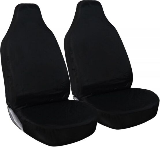 1+1 hd universal van car seat cover front driver passenger black