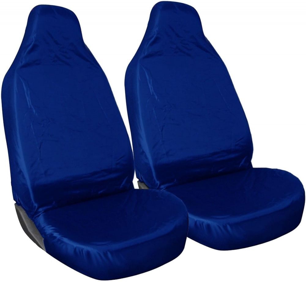 1+1 hd universal van car seat cover front driver passenger blue