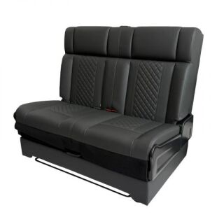 black campervan rock and roll bed 34 quilted leather