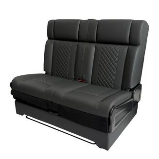 black campervan rock and roll bed 34 quilted leather