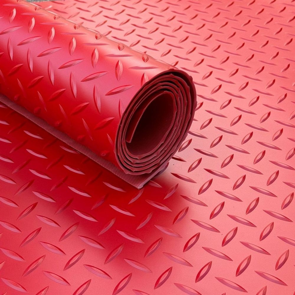 red pvc ld flooring matting