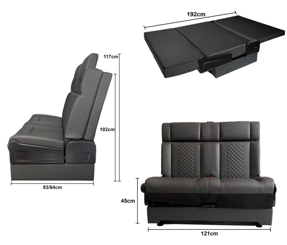rock and roll bed camper van conversion dimensions