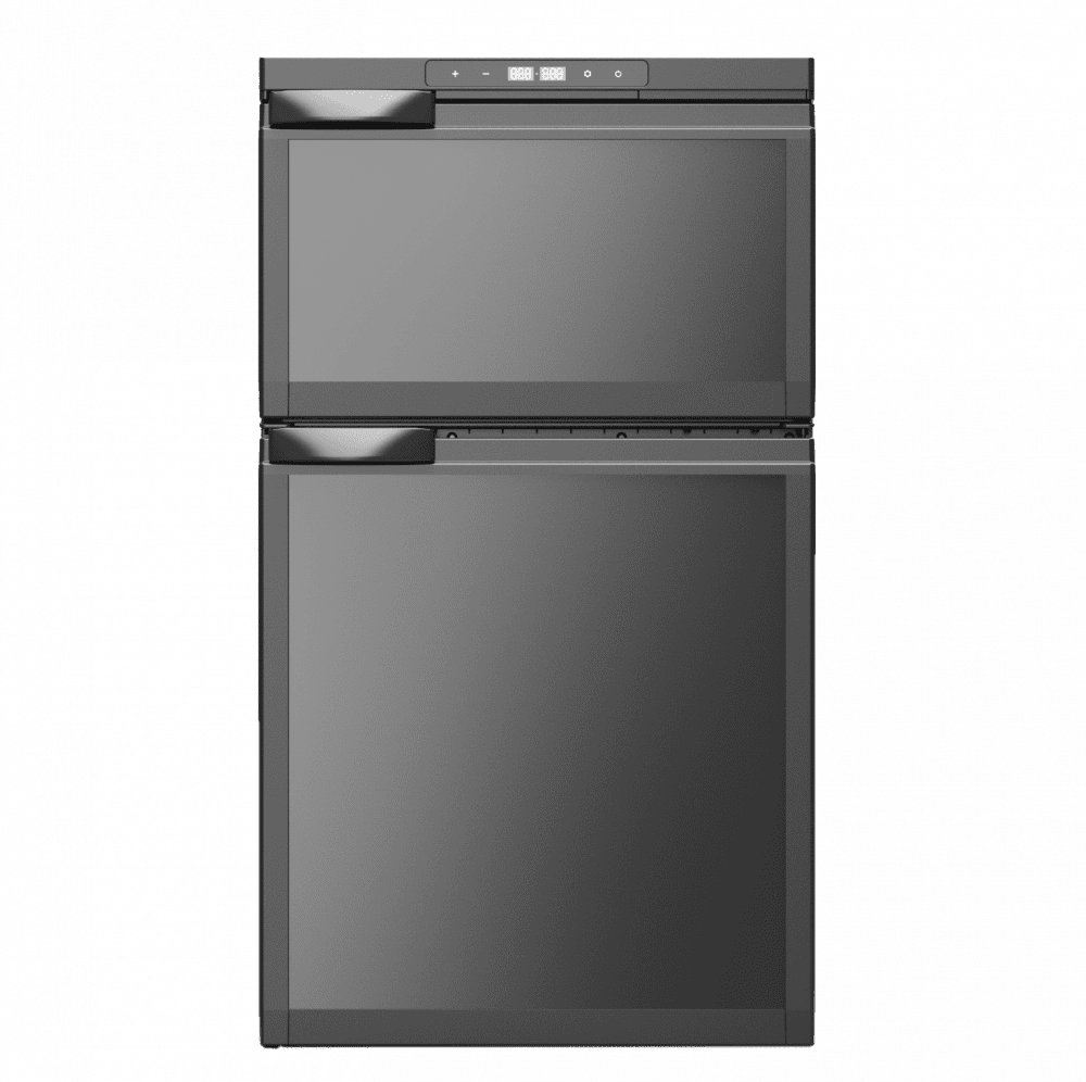 Cool Mate 80L 12v Black Dual Fridge Cooler Refrigerator Freezer For Camper Van Motorhome