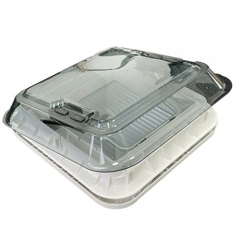 LED Sky Light Crystal Dome Roof Vent Shower Hatch for Camper, Caravan 580x580mm